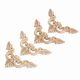 thumbnail image 2 of 32Pcs 8X8cm Madera Tallada Esquina Onlay Muebles Decoraciones para El Hogar Apliques Sin Pintar, 2 of 5