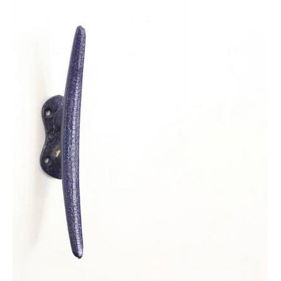 Handcrafted Model Ships K-1461A-Solid-Dark-Blue 6 in. Rustic Cast Iron Cleat Wall Hook, Dark Blue