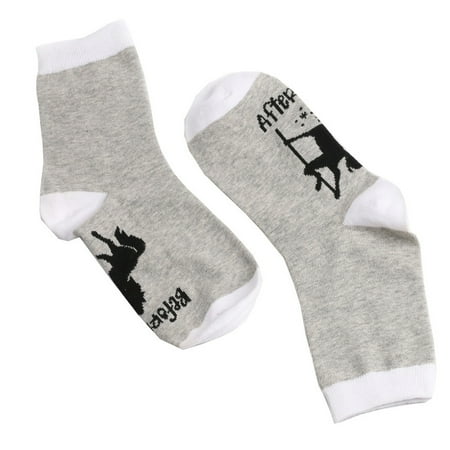 

Unisex Funny Saying Cotton Crew Socks Before Wine After Wine Letters Drunken Horse Printed Novelty Mid Tube Hosiery
