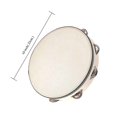 thumbnail image 3 of 10 Inch Hand Held Tambourine Birch Metal Bell Percussion Educational Musical Instrument for Karaoke Party Kids Games, 3 of 4
