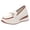 Brown, variant on Womens Platform Wedge Heels Slip on Oxfords Penny Loafers Classic Fashion Casual Leather Chunky Heeled Business Office Work Dressy Shoes for Nursing Black Size 8.5