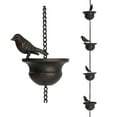 thumbnail image 1 of 2.4M Mobile Iron Bird Outdoor Rain Chain Decor Attached Hanger Wind Chimes Bells, 1 of 1