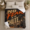 thumbnail image 5 of Western Rodeo Bull Rider No Fear Chute Cowboy, Cozy Typography Art Scene, Warm Flannel Blanket for Living Room and Reading Nook, Art Lovers Housewarming Gift, Artistic Home Decor, 5 of 9