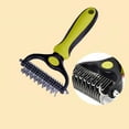 thumbnail image 4 of Dog Brush Double Side Undercoat Rake For Dogs & Cats Brush For Shedding Effective Dematting Comb And Dematting Tool For Grooming Extra Wide, 4 of 5