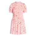 thumbnail image 5 of Scoop Women’s and Women's Plus Smocked Floral Mini Dress, Sizes XS-4X, 5 of 5