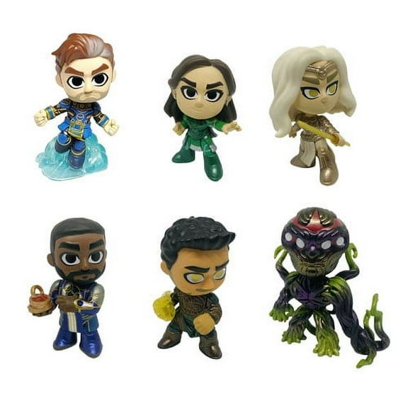 Funko Mystery Minis Vinyl Figures - Marvel's Eternals - SET OF 6 BASE (Ikaris, Thena, Sersi 3)