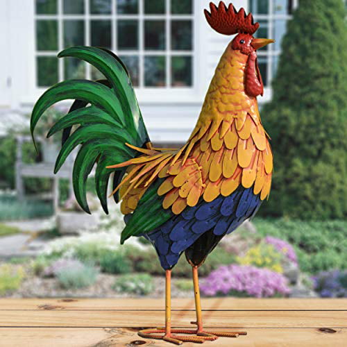 Garden en terrace decor Metal rooster Garden Sculpture Chicken 