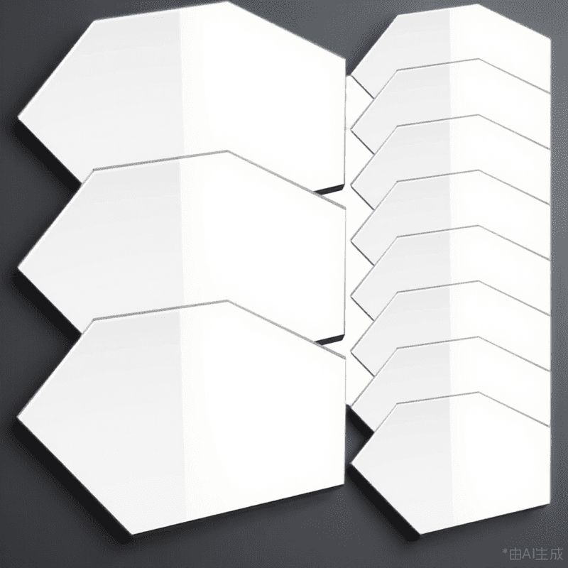 HONMEET 20Pcs White Acrylic Hexagon Place Cards for Wedding Table Numbers and Decoration