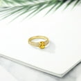thumbnail image 4 of Gem Stone King 18K Yellow Gold Plated Silver Yellow Citrine Engagement Ring for Women (1.78 Cttw, Oval 8X6MM, Gemstone November Birthstone, Size 5), 4 of 4