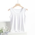 thumbnail image 2 of HongQid Women's Sleeveless Tank Tops, Cotton Casual T Shirts Solid Color Crew Neck Summer Shirts Tee, 2 of 5