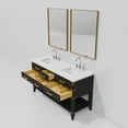 thumbnail image 6 of Norwalk 60 in W Black Oak Double Vanity, Cultured Marble Top, Faucet Set,& 28 in Mirrors, 6 of 9