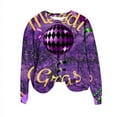 thumbnail image 2 of Chemises à Paillettes Mardi Gras Grande Taille Femmes, Chandails en Molleton Mardi Gras Femmes Paillettes, T-Shirts Mardi Gras Femmes Masque Paillettes Graphique T-Shirt, T-Shirts Manches Longues Carnaval Col Rond T-Shirts Fête Hauts Carnaval, 2 of 4