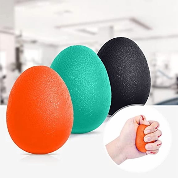 Hand Grip Strength Trainer,Stress Relief Ball,Wrist Rehab Therapy Hand Grip Equipment Ball Squishy Tools - Set of 3 Finger Resistance Exercise Squeezer
