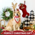 thumbnail image 4 of Ayieyill 18 Inch Dog Christmas Stocking, Bone Shape Stocking Christmas for Dog, Large Pet Stockings Hanging Christmas Decorations (Red Plaid), 4 of 7