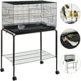 thumbnail image 4 of Alden Design 47" Metal Bird Cage with Slide-Out Tray and Rolling Stand, Black, 4 of 9