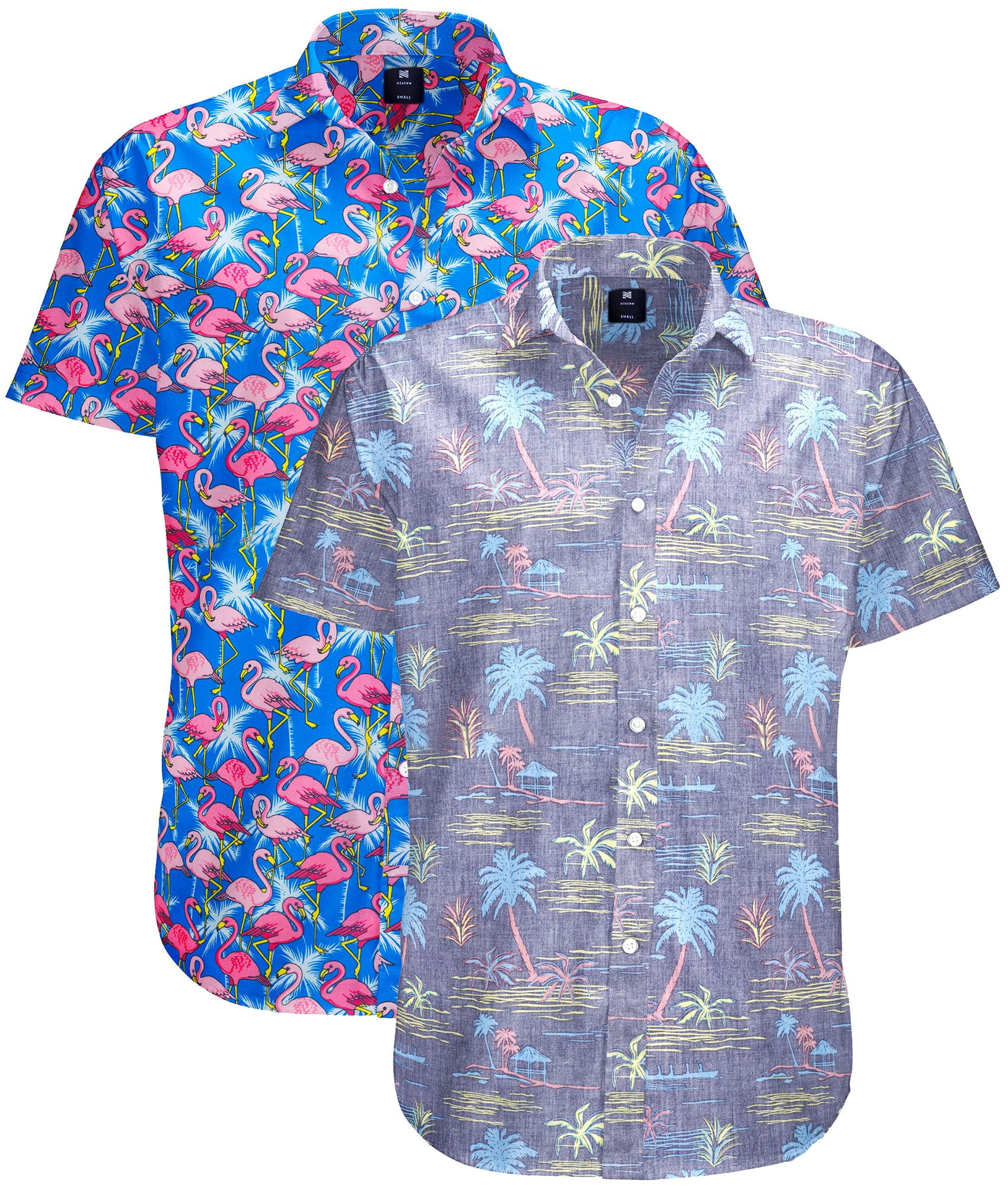 Visive Mens Hawaiian Shirt Big And Tall Short Sleeve Button Down Up