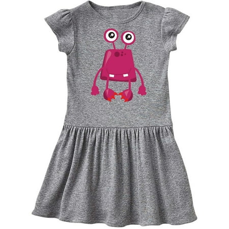 

Inktastic Cute Monster Smiling Monster Pink Monster Gift Toddler Girl Dress