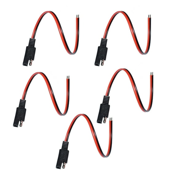 5pcs SAE Solars Connectors Cables 12AWG for Fast and Stable Power Transmission