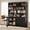 Black, variant on Einhomn 72.8" Tall Bookcases,6-Tier Open Bookshelf with Folding Table,Freestanding Display Storage Shelves for Home Office,Living Room,Bedroom,White