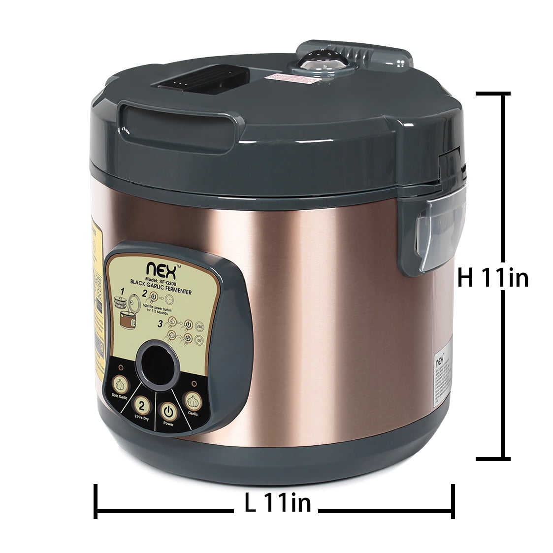 Garlic Presses Home & Garden NEW NEX SFG200 PRO Advanced Black Garlic