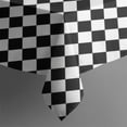 thumbnail image 4 of Black White Diamond Checkered Pattern Rectangle Tablecloth 60"x102",Waterproof Polyester Rectangle Table Cloth, Wipeable Spillproof Polyester Tablecloth for Dining, Camping, Indoor and Outdoor, 4 of 6