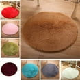 thumbnail image 1 of Soft Round Shaped Bedroom Carpet, Decorative Living Room Shaggy Area Rug, Fluffy Playing with Anti-Slip Bottom, Gray, 1 of 7