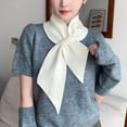 thumbnail image 2 of Wdgfv Short Winter Scarf for Women Soft Knitted Cross Scarf Lightweight Neck Warmer Cozy Scarves for Casual Outdoor Wear White One Size, 2 of 4