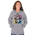 thumbnail image 5 of Betty Boop Classic Strong Cutie Zip Hoodie Sweatshirt Women Brisco Brands S, 5 of 6