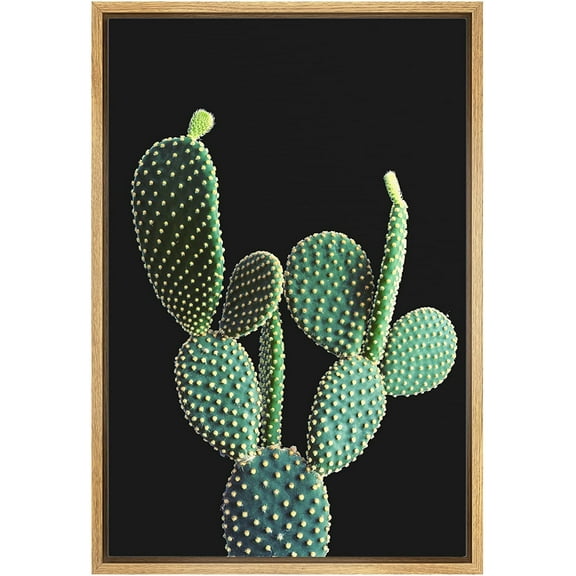 wall26 Framed Canvas Print Wall Art Southwest Desert Bunny Ear Cactus Succulent Nature Wilderness Photography Realism Floral Botanical Multicolor for Living Room, Bedroom, Office - 16"x24"