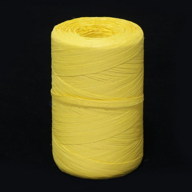 Firefly Hope Colored Raffia Paper Ribbon, 984 Feet Craft Paper String for Gift Wrapping & DIY Decor, Yellow
