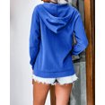 thumbnail image 3 of Women's Blue Zip-up Hoodie Jacket, 3 of 22
