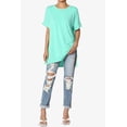 thumbnail image 6 of Women's Casual Round Neck Cuffed Short Sleeve Loose Tee Basic Top T-Shirt, 6 of 7
