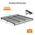 thumbnail image 3 of Yesurprise King Size Metal Platform Bed Frame with Wavy Pattern Steel Slat Support Mattress Foundation and No Box Spring Needed Easy Assembly Black, 3 of 8