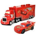 thumbnail image 1 of Movie Cars 2 3 Personajes Lightning Mcqueen & The King & Chick Hicks & Mack Truck Uncle Metal Die-cast Toy Cars Modelo Vehical para niños Regalos, 1 of 5