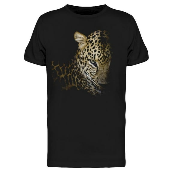 Leopard W/Angry Look. Portrait T-Shirt Men -Image by Shutterstock, Male XX-Large