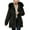 Black, variant on Parkas For Women Ladies' Solid Color Mid Length Hooded Jackets With Plush Loose Fit Waist Feather Cotton Padding Mountain Ski Snowboard Jacket Hooded Parkas