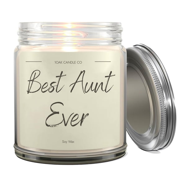 Vela 1OAK Best Aunt Ever con aroma a vainilla, 40 horas de combustión
