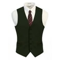 thumbnail image 2 of Gioberti Gilet de Costume Formel pour Hommes Olive 5TG, 2 of 5