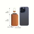 thumbnail image 3 of QIQUWOHUL Leather Car Key Holder Case Wallet Zip Bag Key Ring Double Layer Key Organiser Key Ring Cover Zip Key Case Bag Leather Key Holder, 3 of 5