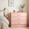 thumbnail image 2 of Hassch Nightstand with 3 Drawers, Chest of Drawers, Bedside Table for Bedroom, Saving Space, 25.98"L x 12.99"W x 22.05"H, Pink, 2 of 7