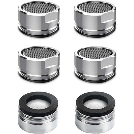 6 Pack Faucet Aerator Bathroom Sink,Kitchen Faucet Aerator,Brass 15/16" Male Thread Aerator(Male Thread)
