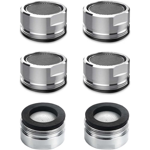 6 Pack Faucet Aerator Bathroom Sink,Kitchen Faucet Aerator,Brass 15/16" Male Thread Aerator(Male Thread)
