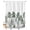 White Grass Green, variant on Split Shower Curtain for Transfer Bench, Navy Blue Botanical Fabric Shower Curtains for Bathroom, Watercolor Tree Tub Sliding Transfer Bench Waterproof Bath Curtains 72"x84"