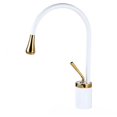 thumbnail image 1 of Basin Faucet Single Lever 360 Rotation Spout Modern Steel Mixer Tap For Kitchen, 1 of 4