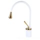 thumbnail image 5 of Steel Mixer Tap with Rotation Spout for Kitchen or Bathroom Sink in White, 5 of 5