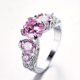thumbnail image 1 of Inlaid Tound Cut Shiny Zircon Promise Ring Wedding Band Engagement Ring Anniversary Ring, 1 of 5