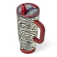 thumbnail image 2 of Cely x TAL 32oz Stainless Steel Skye Tumbler with Handle and Fip-up Straw, Zebra, 2 of 7