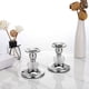 thumbnail image 4 of 2 Candelabros Cónicos Plateados de Latón Vintage, Elegantes Candelabros de Cristal., 4 of 5