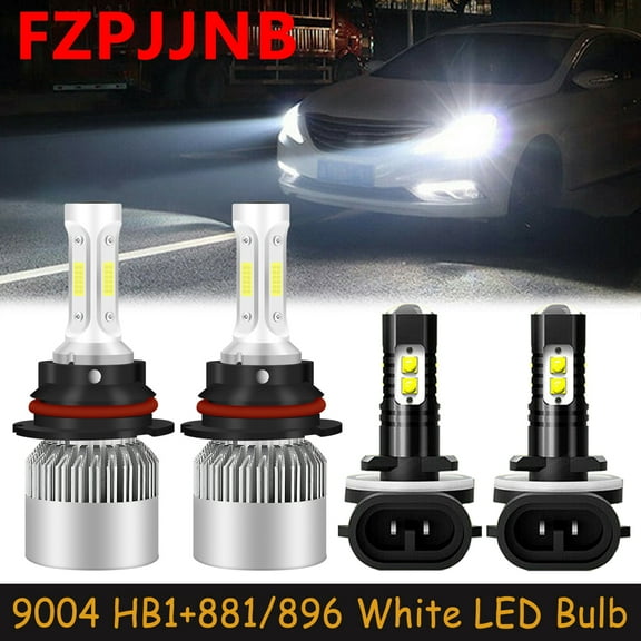 FZPJJNB for Volvo 760 1988-1990 LED Headlights Bulbs High Low Beam   Fog Light,9004 881 896,White,S2,C07