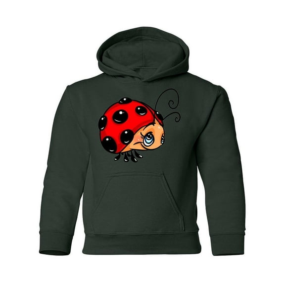 Smiling Ladybug Hoodie Juniors -Image by Shutterstock, x-Large